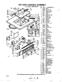 04 - Top And Console parts for Whirlpool Washer LWB6700W0 / from AppliancePartsPros.com