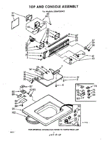 04 - Top And Console parts for Whirlpool Washer LXB4900W2 / from AppliancePartsPros.com