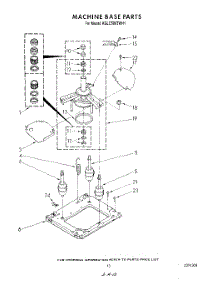 10 - Machine Base parts for Kitchenaid Washer Dryer Combo KGLC500TAL1 / from AppliancePartsPros.com