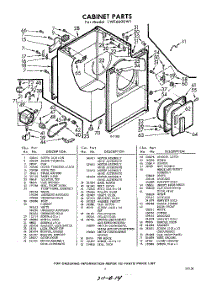 03 - Section parts for Whirlpool Dryer LWE6600W1 / from AppliancePartsPros.com