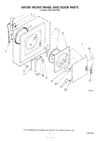 03 - Dryer Front Panel And Door parts for Kitchenaid Washer Dryer Combo KGLC500THT0 / from AppliancePartsPros.com