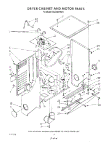 04 - Dryer Cabinet And Motor parts for Kitchenaid Washer Dryer Combo KGLC500THT1 / from AppliancePartsPros.com