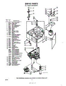 04 - Drive parts for Whirlpool Washer LXB5300W1 / from AppliancePartsPros.com
