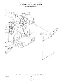 08 - Washer Cabinet parts for Kitchenaid Washer Dryer Combo KGLC500TPL1 / from AppliancePartsPros.com