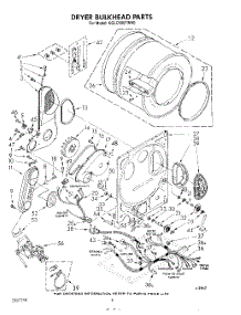 05 - Dryer Bulkhead parts for Kitchenaid Washer Dryer Combo KGLC500TTO0 / from AppliancePartsPros.com