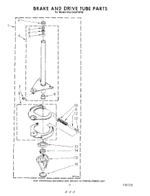 14 - Brake And Drive Tube parts for Kitchenaid Washer Dryer Combo KGLC500TTO0 / from AppliancePartsPros.com