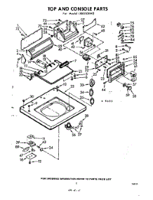 02 - Top And Console parts for Whirlpool Washer LXB5300W2 / from AppliancePartsPros.com