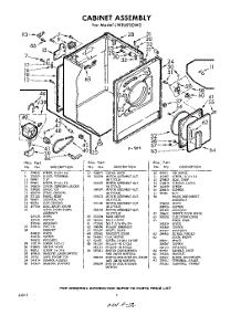 02 - Section parts for Whirlpool Dryer LWE6900W0 / from AppliancePartsPros.com