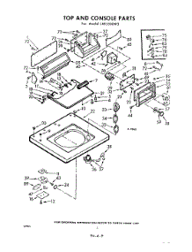 02 - Top And Console parts for Whirlpool Washer LXB5300W3 / from AppliancePartsPros.com