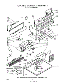 04 - Top And Console parts for Whirlpool Dryer LVI8901W0 / from AppliancePartsPros.com