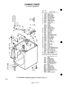 02 - Cabinet parts for Whirlpool Washer LXB5500W0 / from AppliancePartsPros.com