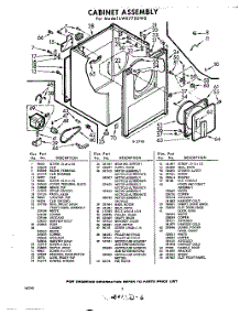 02 - Section parts for Whirlpool Dryer LWE7700W0 / from AppliancePartsPros.com
