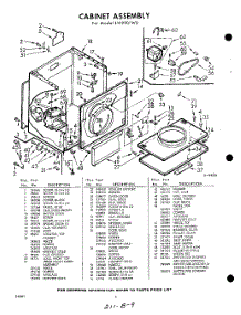 04 - Cabinet parts for Whirlpool Dryer LVI9901W0 / from AppliancePartsPros.com