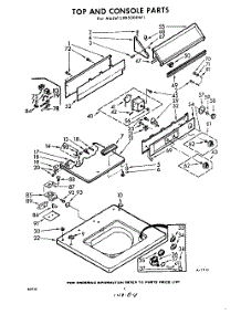 04 - Top And Console parts for Whirlpool Washer LXB5500W1 / from AppliancePartsPros.com