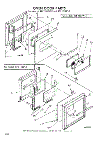 04 - Oven Door parts for Whirlpool RDE1300W2 / from AppliancePartsPros.com