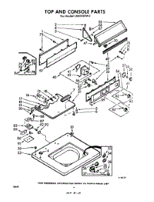 04 - Top And Console parts for Whirlpool Washer LXB5500W2 / from AppliancePartsPros.com