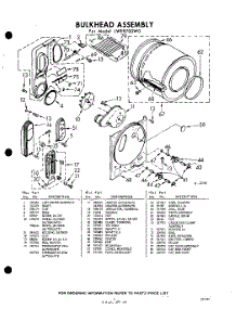 05 - Bulkhead parts for Whirlpool Dryer LWE8700W0 / from AppliancePartsPros.com