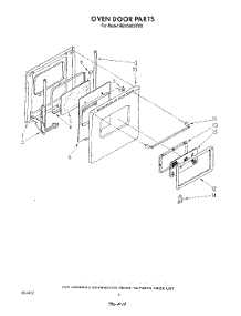 04 - Oven Door parts for Whirlpool Oven RB1000XVN0 / from AppliancePartsPros.com