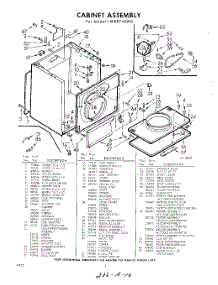 04 - Cabinet parts for Whirlpool Dryer LWE8740W0 / from AppliancePartsPros.com