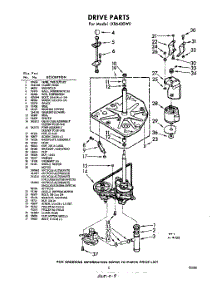 03 - Drive parts for Whirlpool Washer LXB6400W0 / from AppliancePartsPros.com