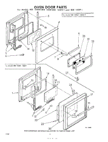 04 - Oven Door parts for Whirlpool RDE1400W1 / from AppliancePartsPros.com