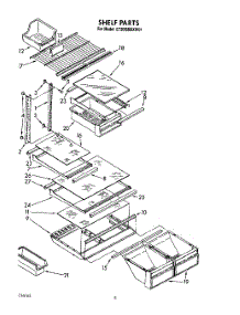 04 - Shelf parts for Whirlpool Refrigerator ET20GMXXN01 / from AppliancePartsPros.com