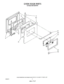 04 - Oven Door Parts parts for Whirlpool Oven RB1000XVN2 / from AppliancePartsPros.com