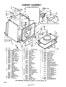 04 - Cabinet parts for Whirlpool Dryer LWE9900W0 / from AppliancePartsPros.com