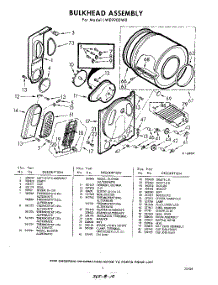 05 - Bulkhead parts for Whirlpool Dryer LWE9900W0 / from AppliancePartsPros.com