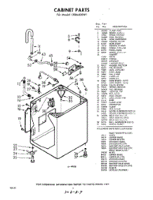 02 - Cabinet parts for Whirlpool Washer LXB6400W1 / from AppliancePartsPros.com
