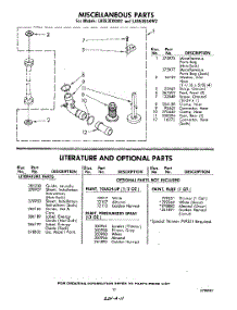 11 - Miscellaneous , Lit / Optional parts for Whirlpool Washer LA5530XKW2 / from AppliancePartsPros.com