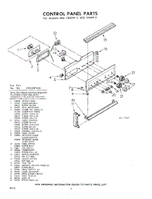 06 - Control Panel parts for Whirlpool RDE2300W2 / from AppliancePartsPros.com