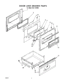 02 - Door And Drawer parts for Whirlpool Range RJE3160W0 / from AppliancePartsPros.com