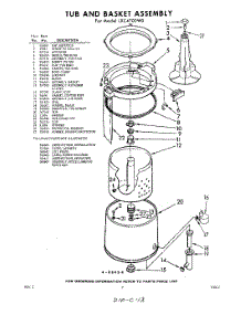 07 - Tub And Basket , Lit / Optional parts for Whirlpool Washer LXC4700W0 / from AppliancePartsPros.com