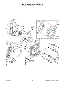03 - Bulkhead Parts parts for Whirlpool Dryer RGD4640YQ2 / from AppliancePartsPros.com