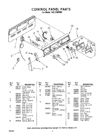 04 - Control Panel parts for Whirlpool Range RJE3300W0 / from AppliancePartsPros.com