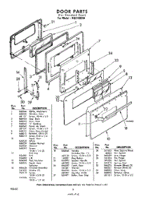 06 - Door(For Standard Door) parts for Whirlpool Oven RGE1600PW / from AppliancePartsPros.com