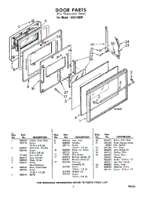 07 - Door(For Panoramic Door) parts for Whirlpool Oven RGE1600PW / from AppliancePartsPros.com