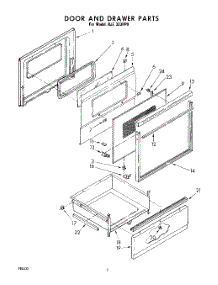 02 - Door And Drawer parts for Whirlpool Range RJE333PP0 / from AppliancePartsPros.com