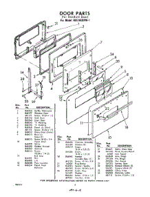 06 - Door(For Standard Door) parts for Whirlpool Oven RGE1600PW1 / from AppliancePartsPros.com