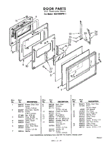 07 - Door(For Panoramic Door) parts for Whirlpool Oven RGE1600PW1 / from AppliancePartsPros.com