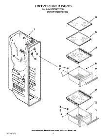 04 - Freezer Liner Parts parts for Kitchenaid Refrigerator KSF26C7XYY03 / from AppliancePartsPros.com