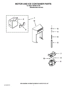 05 - Motor And Ice Container Parts parts for Kitchenaid Refrigerator KSF26C7XYY03 / from AppliancePartsPros.com