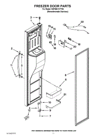 08 - Freezer Door Parts parts for Kitchenaid Refrigerator KSF26C7XYY03 / from AppliancePartsPros.com