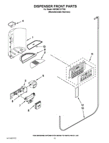 09 - Dispenser Front Parts parts for Kitchenaid Refrigerator KSF26C7XYY03 / from AppliancePartsPros.com