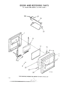 04 - Door And Rotisserie parts for Whirlpool RDE2500P1 / from AppliancePartsPros.com
