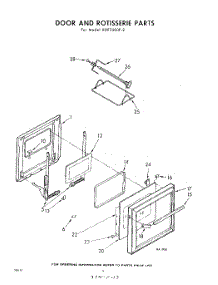 04 - Door And Rotisserie parts for Whirlpool RDE2500P2 / from AppliancePartsPros.com