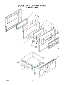 02 - Door And Drawer parts for Whirlpool Range RJE3360W0 / from AppliancePartsPros.com