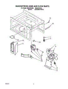 03 - Magnetron And Air Flow parts for Whirlpool Oven RM280PXAQ0 / from AppliancePartsPros.com