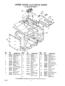06 - Upper Oven And Latch parts for Whirlpool Oven RGE1700PW1 / from AppliancePartsPros.com